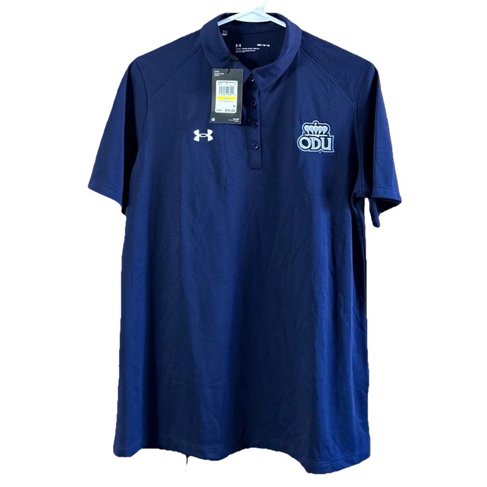 NWT Women's ODU Old Dominion University Under Armour Polo Loose Fit $45 Med